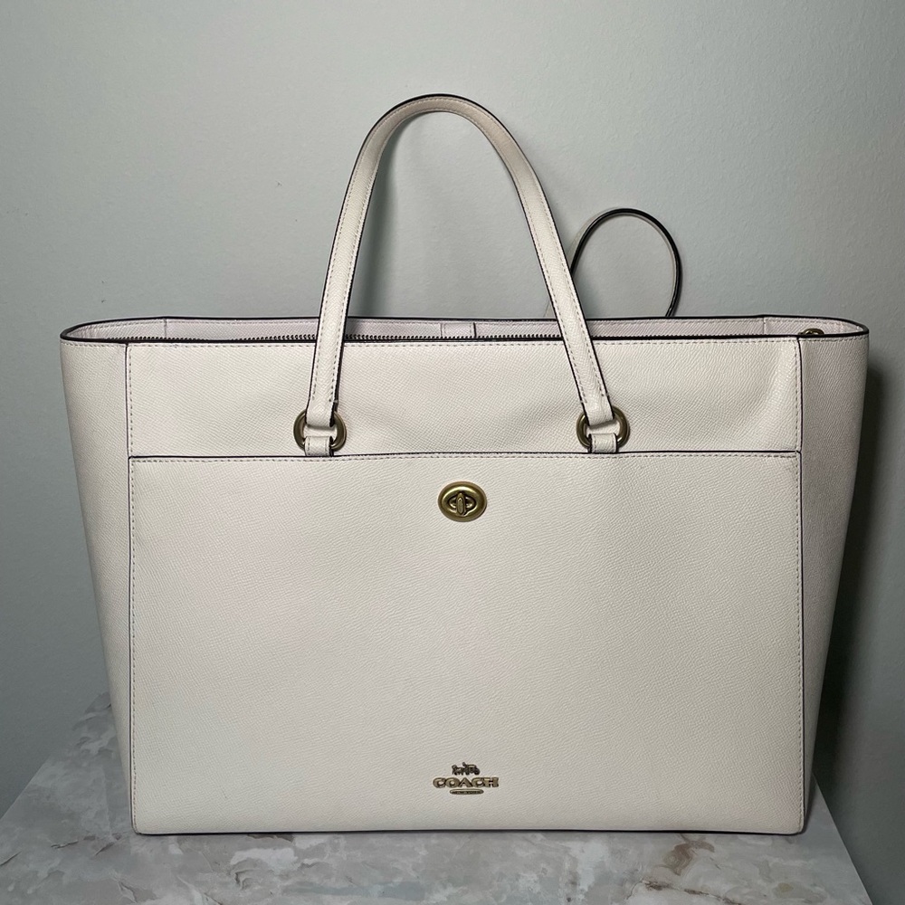Coach Bag Cream Leather Folio E2240-78246